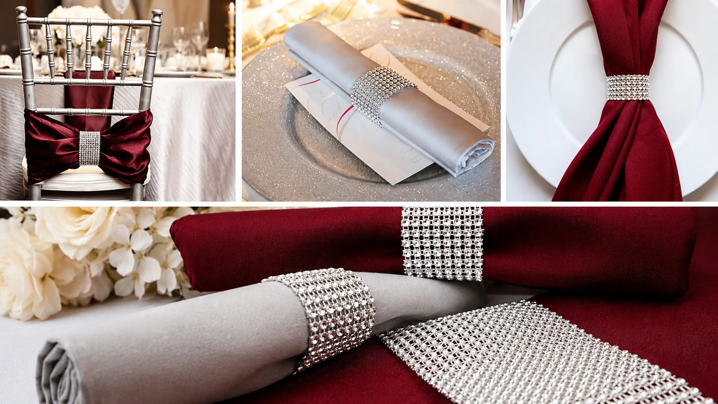 Décoration de table pour une réception de mariage